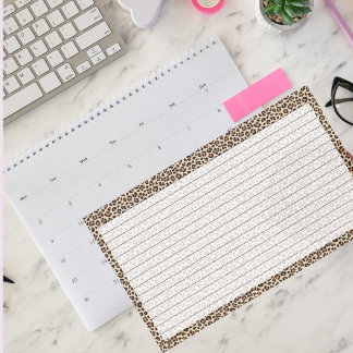 Plan With Me | Stylish 10"X6" Leopard Print Lined Post-it Notes
