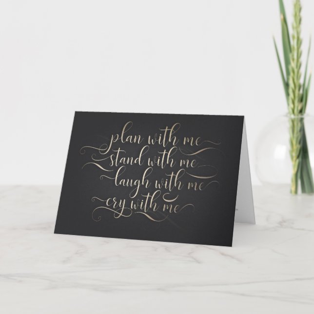 Plan With Me - Sweet Bridesmaid Proposal Card (Front)