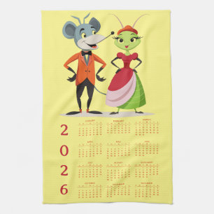 Plan your year in style with this 2026 calendar kitchen towel