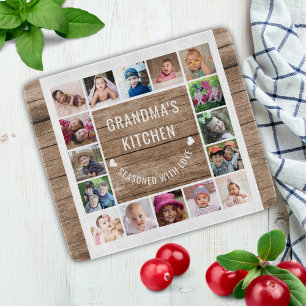 Planche À Découper 16 Photo Collage Rustique Bois La cuisine de grand