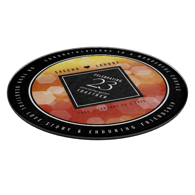 Planche À Découper 23e anniversaire de Mariage de Topaz impérial (Coin)