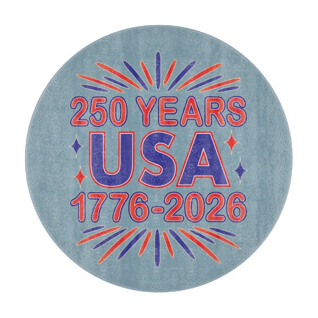 Planche À Découper 250 ans USA | Semiquinentenaire 1776-2026 (Devant)