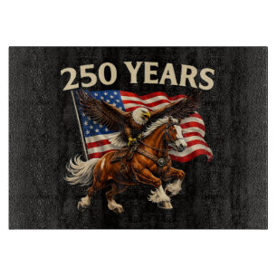 Planche À Découper 250e anniversaire USA Cheval de l'Ouest Aigle
