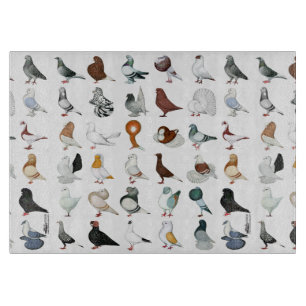 Planche À Découper 36 races de pigeons