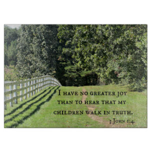 Planche À Découper 3 Jean 1:4 Je n'ai pas plus de joie que d'entendre