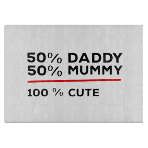 Planche À Découper 50% papa 50% maman 100% mignonne