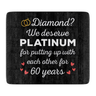 Planche À Découper 60ème anniversaire du Mariage I - Diamond Funny Co