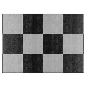Planche À Découper À damiers Carrés noirs et blancs ou COULEUR PERSON