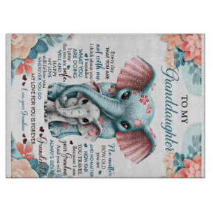 Planche À Découper À ma petite-fille Elephant Idée cadeau d'anniversa