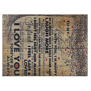 Planche À Découper À mon cadeau de design de mari   Lettre d'amour à 