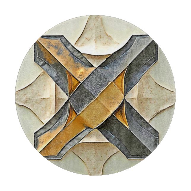 Planche À Découper Abstract Gold Metal Design (Devant)