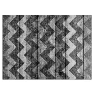 Planche À Découper Abstrait Chevron Wood Vintage