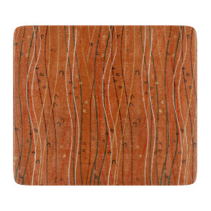 Planche À Découper Abstrait japonais Wavy Red Stripes