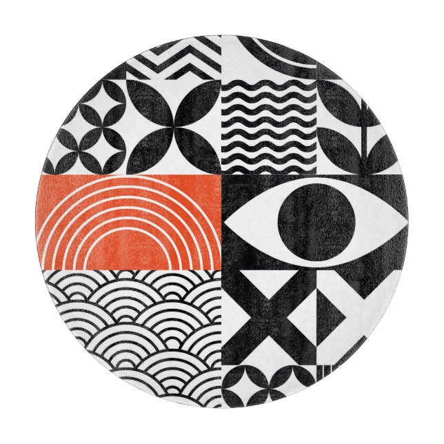 Planche À Découper Abstrait moderne : toile de design artistique. (Devant)