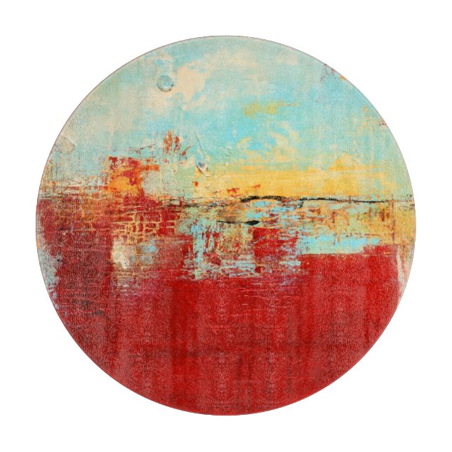 Planche À Découper Abstrait rouge de l'Alaska (Devant)