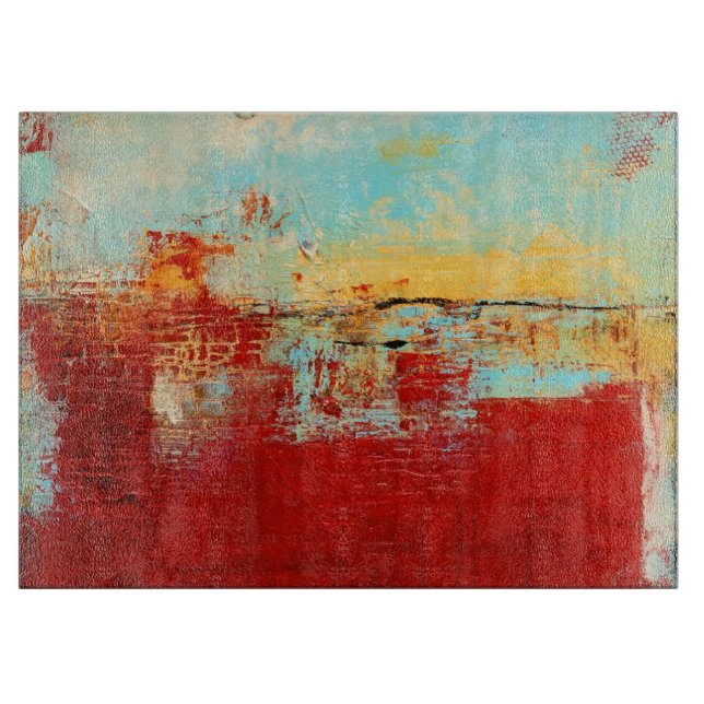 Planche À Découper Abstrait rouge de l'Alaska (Devant)