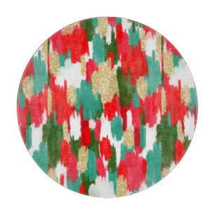 Planche À Découper Abstrait rouge et vert