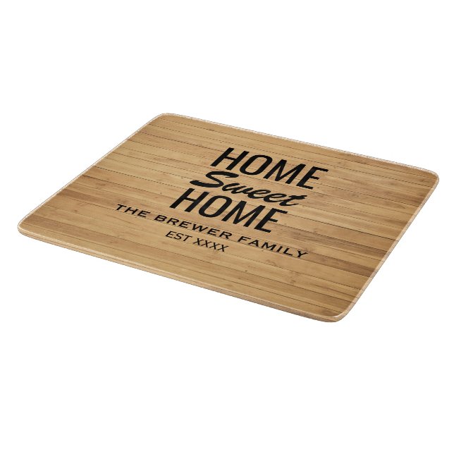 Planche À Découper Accueil Sweet Home Tableau de coupe personnalisé (Coin)