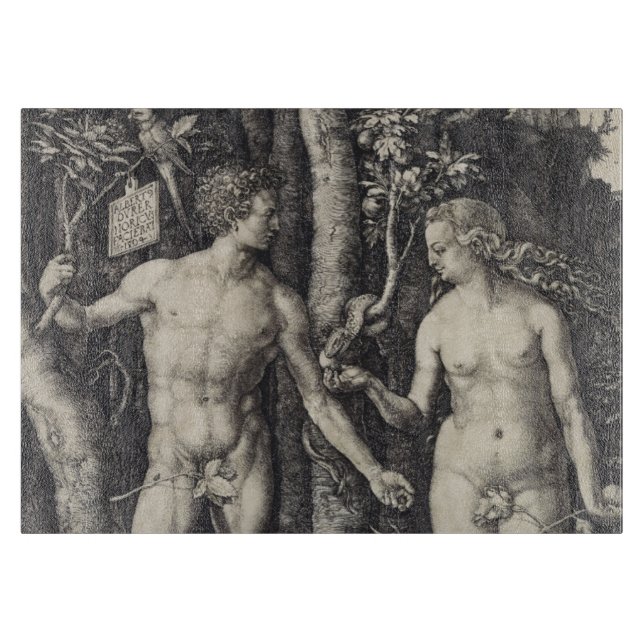 Planche À Découper Adam et gravure d'Ève par Albrecht Durer (Devant)