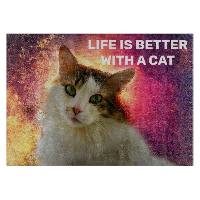 Planche À Découper Adorable Cute Calico Chat (Devant)