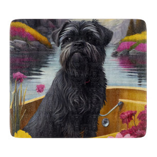 Planche À Découper Affenpinscher sur une pagaie : Une aventure pittor