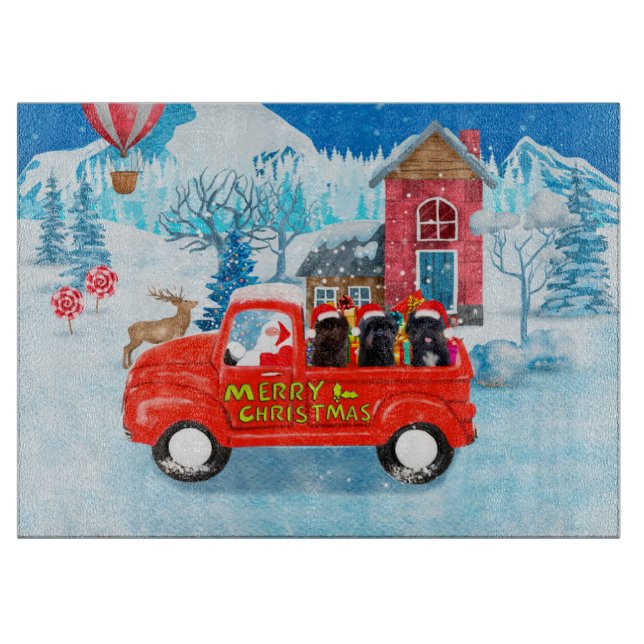 Planche À Découper Affenpinschers Chien dans la livraison de Noël Cam (Devant)