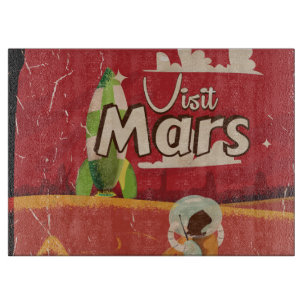 Planche À Découper Affiche de voyage vintage Mars