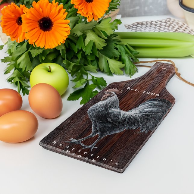 Planche À Découper Agritourisme rustique au coq (Rustic Farmhouse Cutting Board )
