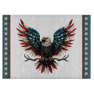 Planche À Découper Aigle rustique patriotique américain/américain cha
