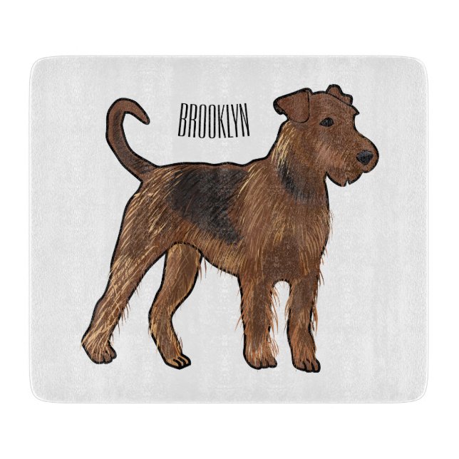 Planche À Découper Airedale terrier dog cartoon (Devant)