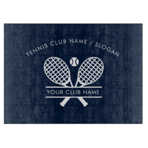 Planche À Découper Ajouter Tennis Club Nom Équipe Joueurs Marine Blue