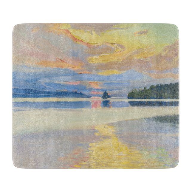 Planche À Découper Akseli Gallen-Kallela - Coucher de soleil sur le l (Devant)