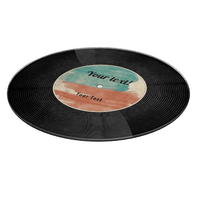 Planche À Découper Album musical Retro Vinyl Record (Coin)