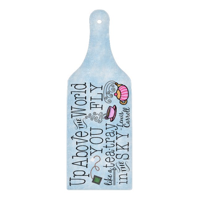 Planche À Découper Alice au pays des merveilles Citation de Carroll d (Devant)