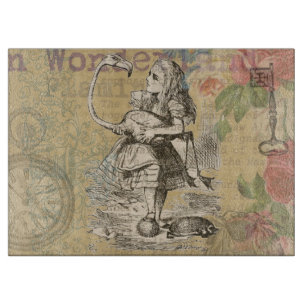 Planche À Découper Alice au pays des merveilles Flamant rose classiqu