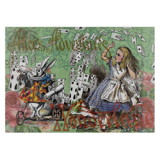 Planche À Découper alice cartes pays des merveilles (Devant)