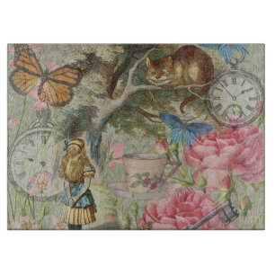 Planche À Découper Alice Chat du Cheshire Jardin de l'Arbre au Pays d