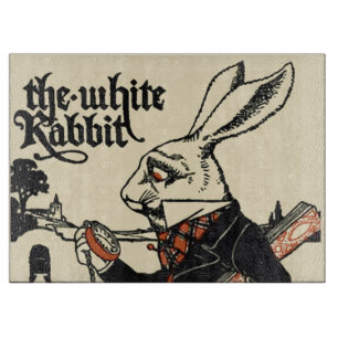 Planche À Découper Alice Lapin Blanc Classique Wonderland 