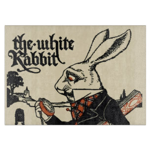 Planche À Découper Alice Lapin Blanc Classique Wonderland 