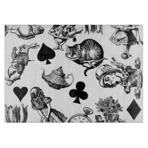 Planche À Découper Alice Lapin Blanc Wonderland Classique