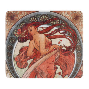 Planche À Découper Alphonse Mucha Dance 1898 Art Nouveau Vintage