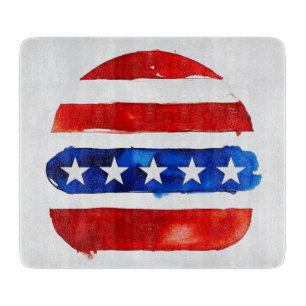 Planche À Découper America Burger (Peinture Blanche No. 4)