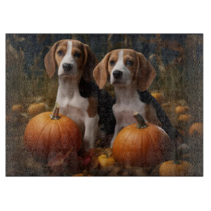 Planche À Découper American Anglais Foxhound Puppy Automne Delight