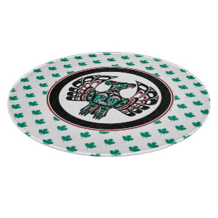 Planche À Découper Amérindien Noir Haida Art Thunderbird