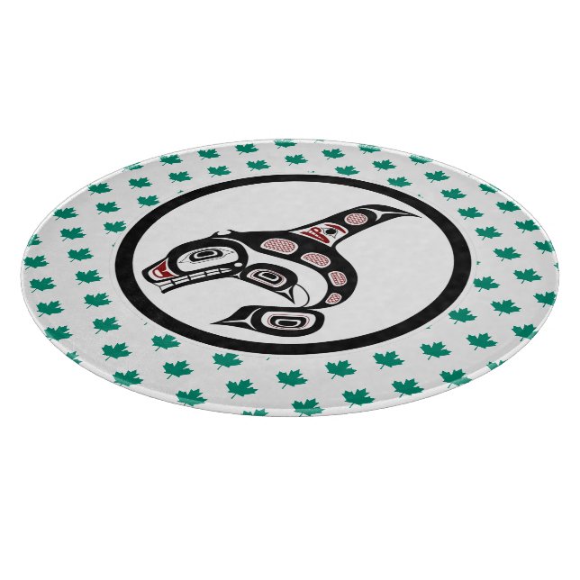 Planche À Découper Amérindien Red Black Haida Art Killer Whale (Coin)