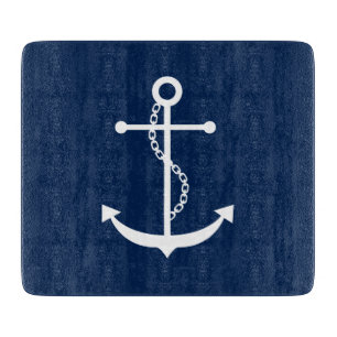 Planche À Découper Ancre bleue de la marine