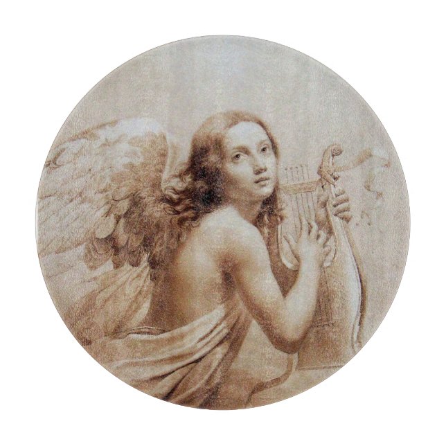 PLANCHE À DÉCOUPER ANGE JOUER LYRA SUR LES NUAGES (Devant)