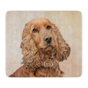 Planche À Découper Anglais Cocker Peinture Espagnole - Art Chien orig