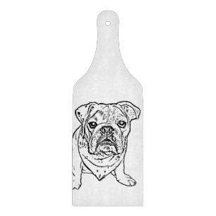 Planche à découper anglaise de bouledogue