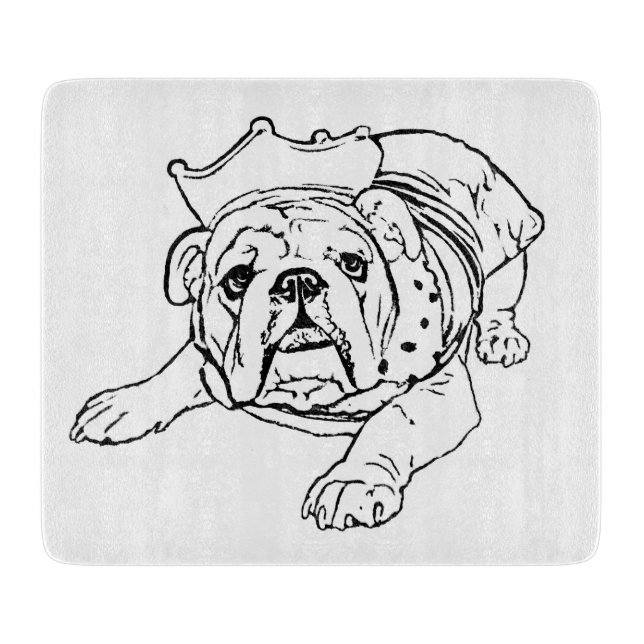 Planche à découper anglaise de bouledogue (Devant)